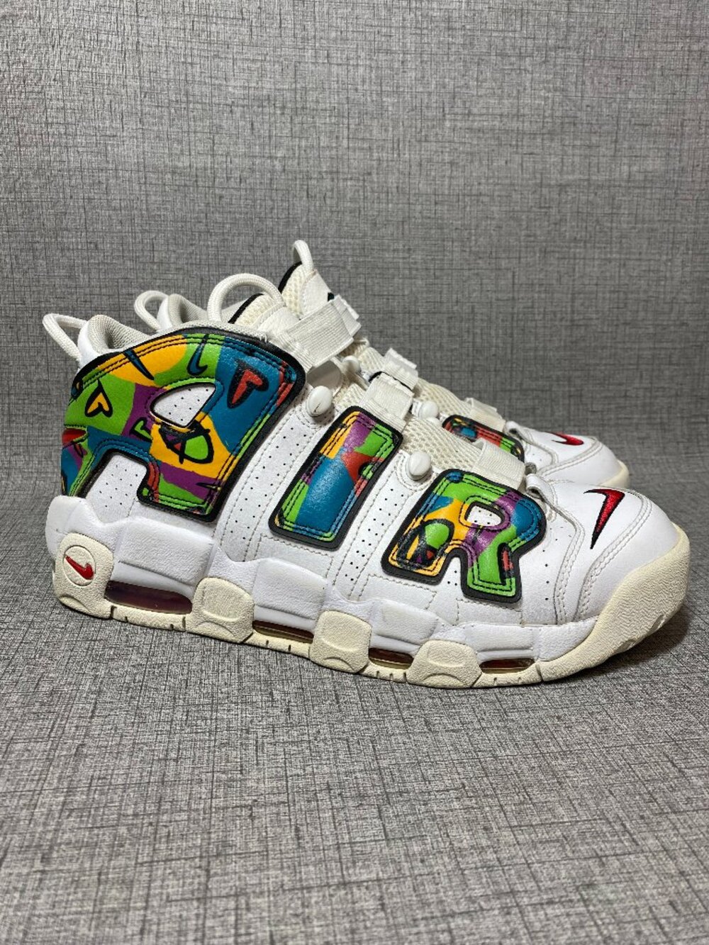 Nike Air More Uptempo Peace Love Basketball Sneakers Men's 10.5